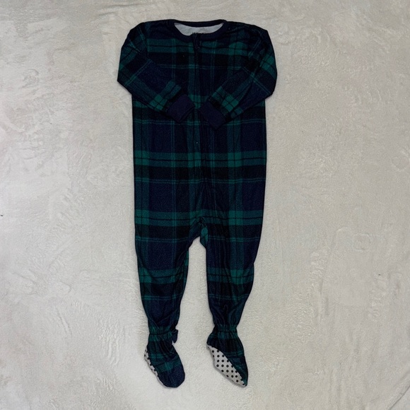 pajamaram Other - (2 for $10) Pajamarama Plaid Green and Blue footie/ sleeper